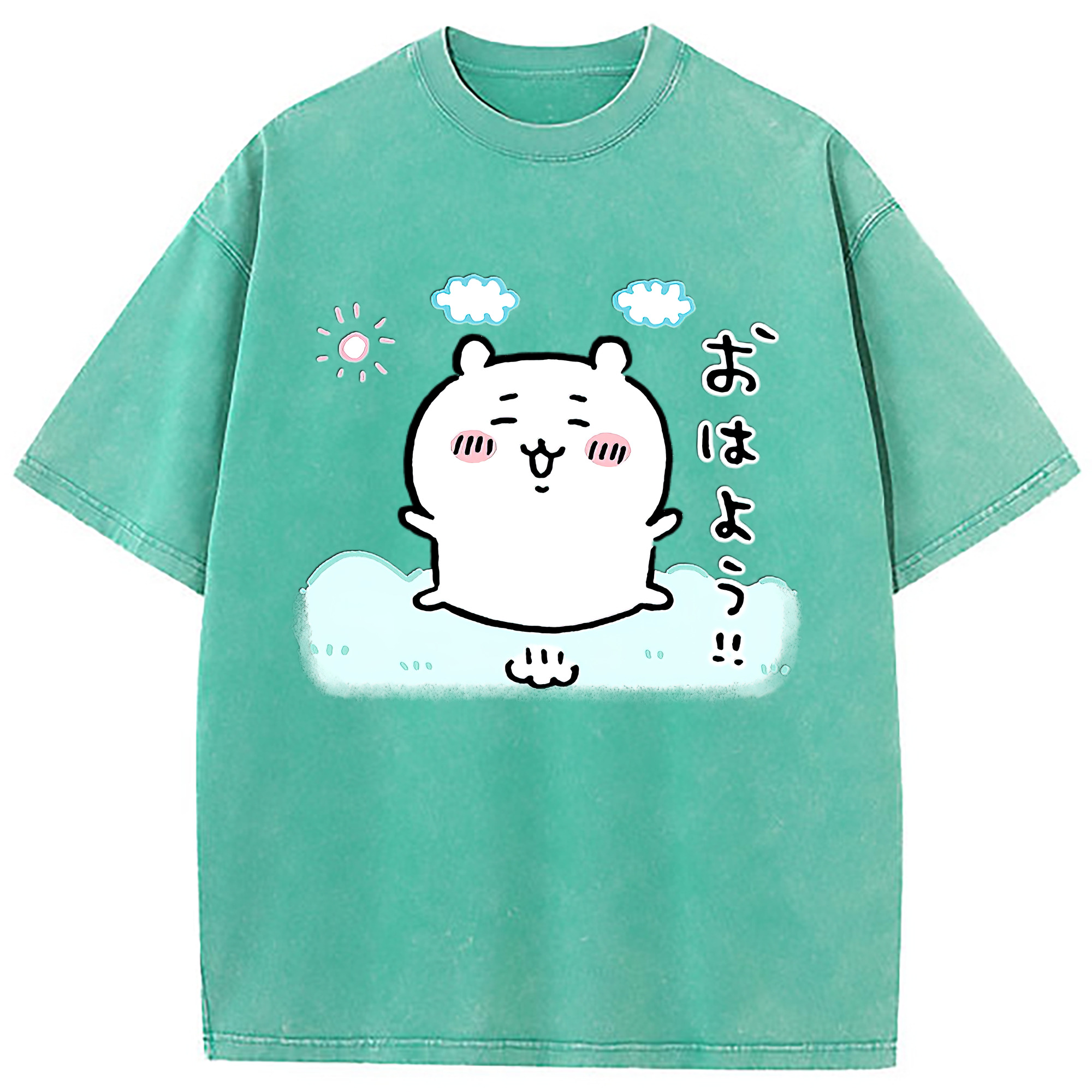 （画像用） ちいかわ ちいかわ Chii-kawa chiikawa 綿100% ヴィンテージ風 半袖Tシャツ（フロントプリント）
